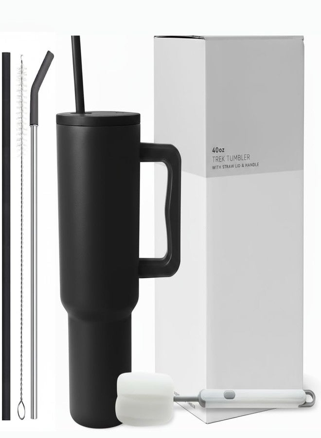 PRIMESAGE® Tumbler with Straw Sipper Water Bottle for Adults Sipper Tumbler Bottle Sipper Bottle with Straw Insulated Tumbler Tumblers | 1200ml Black - Image 1
